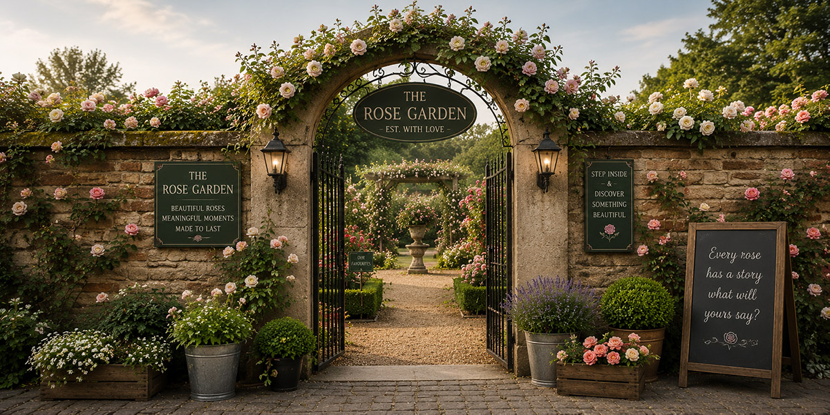 The Rose Gardens just at the end of Stream Street - Browsing welcome.