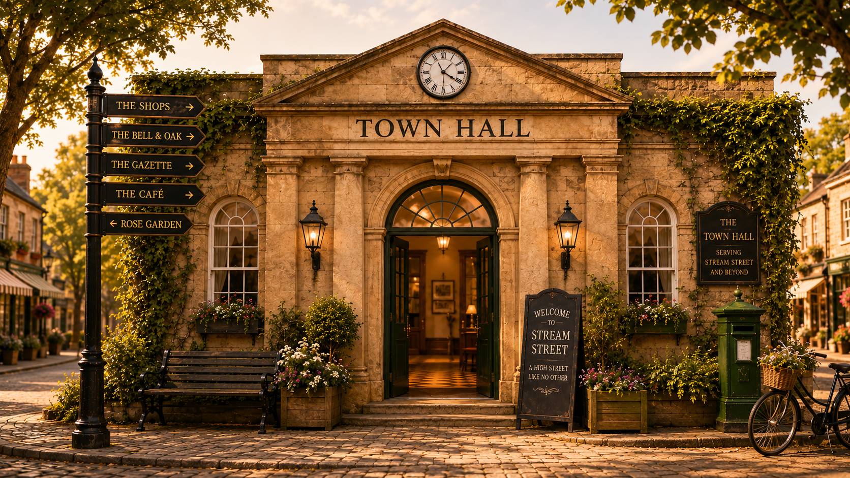 The Town Hall on Stream Street - Find us just off the high street - Browsing welcome.